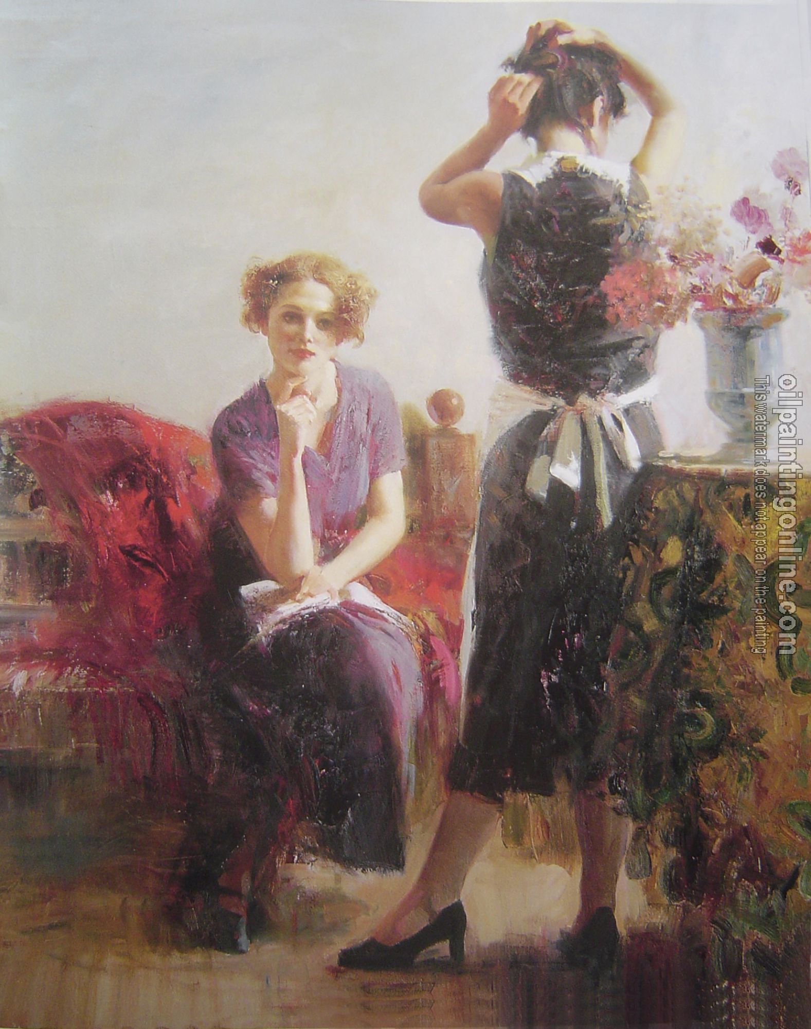 Pino Daeni - Impression oil painting.